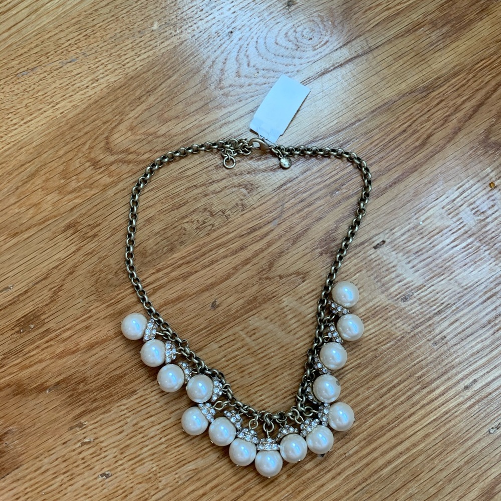 J Crew Faux pearl chunky necklace - NWT